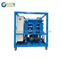 Purificateur d'huile de transformateur bi-étage certifié ISO série HOPU ZYD, déshydratation et dégazage de l'huile isolante pour postes de transformation