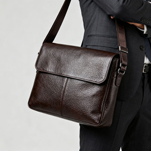 Nhà Sản Xuất Tùy Chỉnh Người Đàn Ông Của Cao Cấp Lâu Dài Chính Hãng Da Bò Da Nhỏ Crossbody Bên Chữ Thập Cơ Thể Messenger Vai Túi - Product Image 4