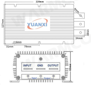 Convertidor Buck reductor <span class=keywords><strong>de</strong></span> 24V a 12V, adaptador <span class=keywords><strong>de</strong></span> corriente para coche <span class=keywords><strong>de</strong></span> camión <span class=keywords><strong>de</strong></span> 1200W, W - Product Image 6