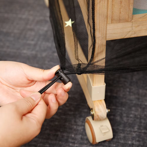 Lit bébé <span class=keywords><strong>en</strong></span> tissu imprimé 100% polyester, parc pour bébé, berceau avec moustiquaire, literie pour bébé rembourrée de soie - Product Image 3