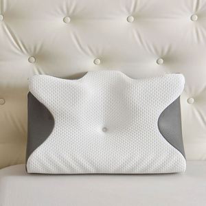 Butterfly <b>Shaped</b> Memory Foam Neck <b>Pillow</b> for Side and Supine Lying Streamlined Design Relaxed Shoulders Soft Sturdy Support - Product Image 3