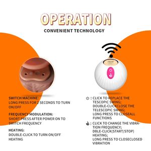 新型リモコン式シリコン加熱ペニストイリアルな突き上げ振動ペニスマッサージ器女性用オナホール - Product Image 2