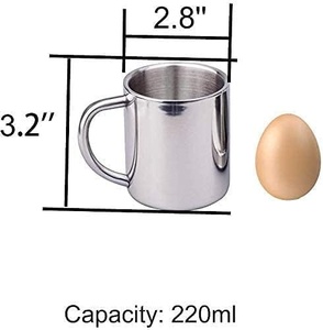 Tazas de Acero Inoxidable con Aislamiento al Vacío para Niños, Taza de Café de Doble Pared, Apta para Lavavajillas, 7.5oz/220ml, Taza de Café para Camping - Product Image 5