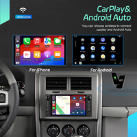 Podofo 2 Din 4 + 64GB 7 ''Android Car Radio Wireless Carplay y Android Auto GPS WiFi BT FM RDS para Chevrolet/Chrysler/Jeep/Dodge