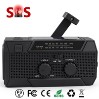 Radio Solar con Batería Recargable de 5000 mAh, Luz de Lectura, Alarma SOS, Resistente al Agua IPX3, para Cortes de Energía en el Hogar