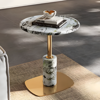 Table console moderne de luxe léger en pierre naturelle pour couloir, petit appartement, salon, villa, atelier – Sensation haut de gamme