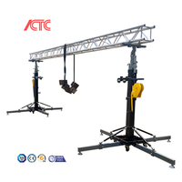 Cabrestante de alta resistencia de carga de 250KG, pantalla Led de 2-4M, matriz de línea de luz de escenario, altavoz, torre de elevación, soporte de manivela