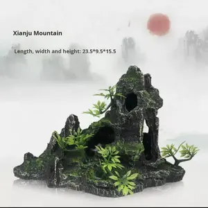 Ecologisch verantwoorde bergstenen aquariumdecoratie, kunstmatige rots van hars, <span class=keywords><strong>aquarium</strong></span> ornamenten - Product Image 1