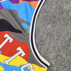 カスタムロゴデザインバスケットボールユニフォーム デジタル昇華プリント迷彩リバーシブルバスケットボールジャージ メンズ・キッズ向け - Product Image 6