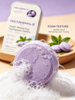 Tablettes de dentifrice solides PAP violettes tendance eBay, nouvelle formule pour blanchir les dents, haleine fraîche, hydroxyapatite, soins bucco-dentaires