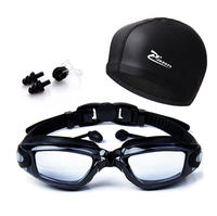 Bonnet pince-nez avec logo personnalisé paquets de bouchons d'oreille lunettes pour nager sans fuite adulte protection UV lunettes de natation anti-buée pour triathlon