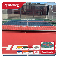 Revêtement de sol sportif en acrylique rigide pour terrains de sport publics, résistant aux intempéries, couche de couleur anti-usure, support technique