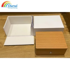 Factory Direct Source Manufacturer <b>Brown</b> Genuine Wooden Watch <b>Box</b> Travel Red Cube Latest Model Original Gift Brand New in Stock - Product Image 5