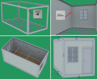 Maison conteneur portable isolée préfabriquée de 40 pieds et 20 pieds pour bureau, prix maison préfabriquée