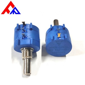 Potenciómetro de Precisión Bobinado con Cable Fanrui FR3590S-2-B502 de 10 Voltios y 10K con Ajuste Superior y Eje de Acero Inoxidable - Product Image 4
