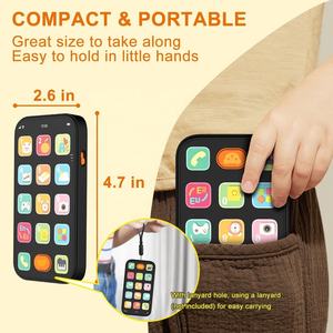 Jouet bilingue té<span class=keywords><strong>l</strong></span>éphone bébé té<span class=keywords><strong>l</strong></span>éphone avec sons et lumière, anglais/<span class=keywords><strong>espagnol</strong></span>, amusant apprentissage précoce enfants té<span class=keywords><strong>l</strong></span>éphone intelligent bébé jouets - Product Image 4