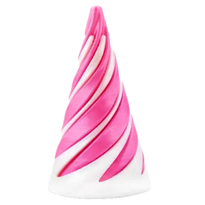 Twisted Stood-Up Geometry Pattern Cartoon Shape Two-color Fingertip Spiral Structure 3D Printed Plastic Fashionable Toys Stress - Product Image 1