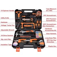 87PCS Hardware Toolbox Multi Function Hand Tool Sets Household Repair Tool Set