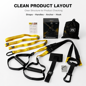 Système de suspension FLOWA Premium 1,23 kg, entraîneur robuste avec sangles renforcées avancées pour l'entraînement de force à domicile de niveau élite - Product Image 2