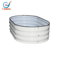 Kit de jardinière surélevée en acier galvanisé facile à assembler, jardinière compacte d'extérieur pour herbes et fleurs