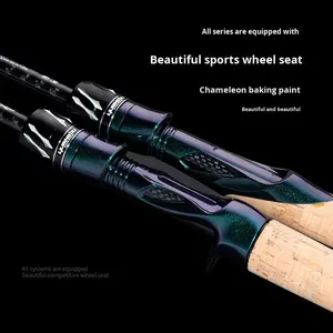 Удилище для ловли на приманку из высокоуглеродистого волокна, высокочувствительное, ML, быстрая регулировка, для дальнего заброса, 1.98м, 122г, 2 секции, жесткое, складное, 102см - Product Image 3