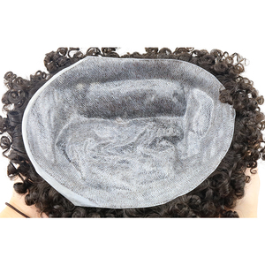 Sistema de Reemplazo Capilar para Hombre, Cabello Humano Afro Rizado, Poliuretano Delgado, Encaje Francés, Unidades Capilares Afro Rizadas para Hombre Negro - Product Image 2