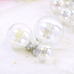 Set di Palline di Natale in Vetro Iridescente Trasparente, Decorazioni Festive Luminose per Alberi di Natale, Casa e Celebrazioni Festive - Product Image 6
