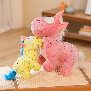 Boneka Pegasus unicorn malaikat pelangi warna-warni kreatif hadiah modis boneka kuda mewah mainan untuk anak-anak dewasa