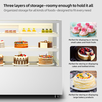 Vitrine Réfrigérée Commerciale MUXUE pour Gâteaux avec Ventilateur de Refroidissement et Éclairage LED - Vitrinas Refrigeradas