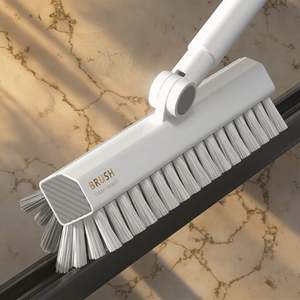 Brosse de nettoyage de sol en plastique PP à poils durs à long manche, sans angle mort, brosse à carrelage pour salle de bain, pour voitures - Product Image 6