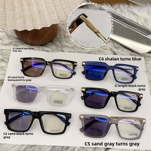Lunettes de soleil pour hommes à monture optique photochromique, nouvelle mode européenne et américaine, style affirmé, haute qualité UV400 - Product Image 1