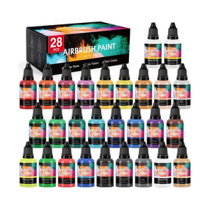 Airbrush Sơn 26 Màu Sắc 1Oz Thiết Lập Với Mỏng Hơn Acrylic Sẵn Sàng Để Phun Nước Dựa Airbrush Sơn Cho Kim Loại Nhựa Vải Gỗ - Product Image 1