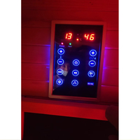 Ruang Sauna Inframerah Jauh dengan Pintu Kaca, Rangka Kayu, dan Speaker Terintegrasi untuk Penggunaan di Rumah