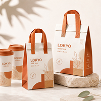 Sac isotherme personnalisé en non-tissé pour livraison alimentaire, avec doublure en aluminium, étanche et réutilisable, pour thé au lait