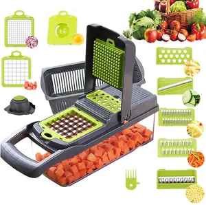 Gemüse hacker Mandoline Slicer Cutter und Reibe 15 in 1 Gemüses ch neider Kartoffel Zwiebel Chopper Veggie Dicer