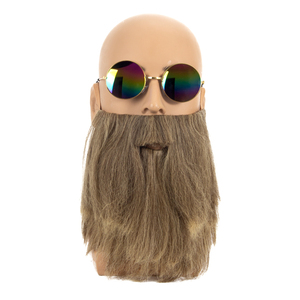 Conjunto de Peluca de Pelo Largo y Barba Estilo <span class=keywords><strong>Hippie</strong></span>, Peluca Retro para <span class=keywords><strong>Disfraz</strong></span> de Halloween, Cosplay - Product Image 3
