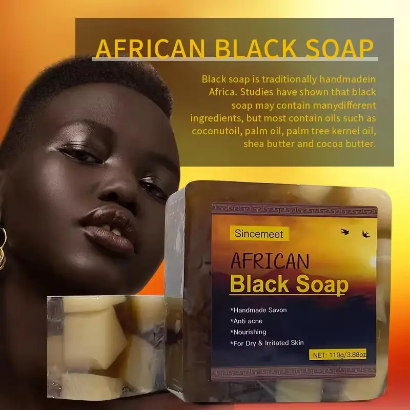 Хорошее качество, непосредственно с фабрики, 100% натуральное Органическое средство от прыщей, Отбеливающее Африканское черное мыло