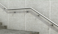 Support de main courante en verre pour escalier en acier inoxydable de style moderne, amovible, fixation murale, matériel pour balustres et balustrades d'hôtel