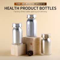 Capsule en plastique PS transparente créative de luxe, pilulier coloré en plastique pour vitamines, flacon à pilules vide avec doublure en PP