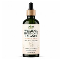 Gouttes botaniques pour l'équilibre hormonal des femmes |   Vitex Maca Ashwagandha 1200mg |   9 extraits botaniques 60 mL |   30 gouttes par jour