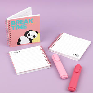 Carnet à spirales carré coréen Paorang 45x30x23cm rose mignon kawaii personnage école bureau écriture journal planificateur organisateur - Product Image 2