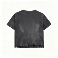 T-shirt personnalisé Kornit DTG, effet délavé, motif camion vintage, fabrication OEM, coton lourd pour homme