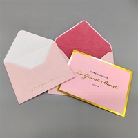 Emballage d'enveloppes de luxe fait main avec logo estampé et design de boîte à fleurs de forme personnalisée pour l'emballage de cadeaux