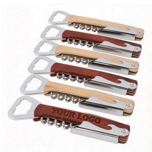 Tire-bouchon en bois de haute qualité avec poignée en bois, coffret cadeau, personnalisable pour mariage et fête, vente chaude - Product Image 1