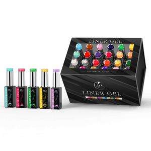 Nouveau Kit de 24 Couleurs de Gels Liner Style Français pour <span class=keywords><strong>Dessin</strong></span> au Trait, Colle à Séchage Rapide pour Contours et Peinture de Bords, pour Salon de Manucure, Bouteille Transfrontalière - Product Image 1