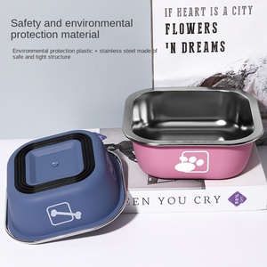 Automatische hondenbak en pot van roestvrij staal, anti-omvallend, extra grote hondenvoercontainer, voerbak voor huisdieren, 0,12 kg - Product Image 2