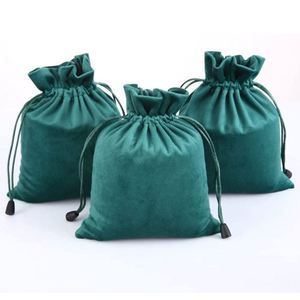 Sac à cordon en velours de luxe personnalisé avec logo, réutilisable, pour bijoux, emballage cadeau pour colliers et boucles d'oreilles - Product Image 2