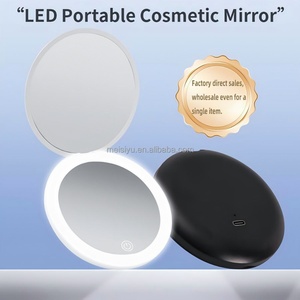 Espejo de Maquillaje LED de Marca Privada, 3 Colores, Mini Espejo Cosmético Disponible, Espejo LED Recargable - Product Image 4