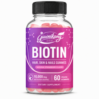 Gummies de biotine OEM, étiquette privée, étiquette personnalisée, supplément alimentaire végétalien, usine pour le lancement de marques de bien-être, vente en gros