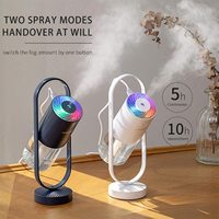 360 degrés rotatif reconstitution de l'eau atomisation humidificateur usb charge lampe de projection voiture mini portable h2o humidificateur